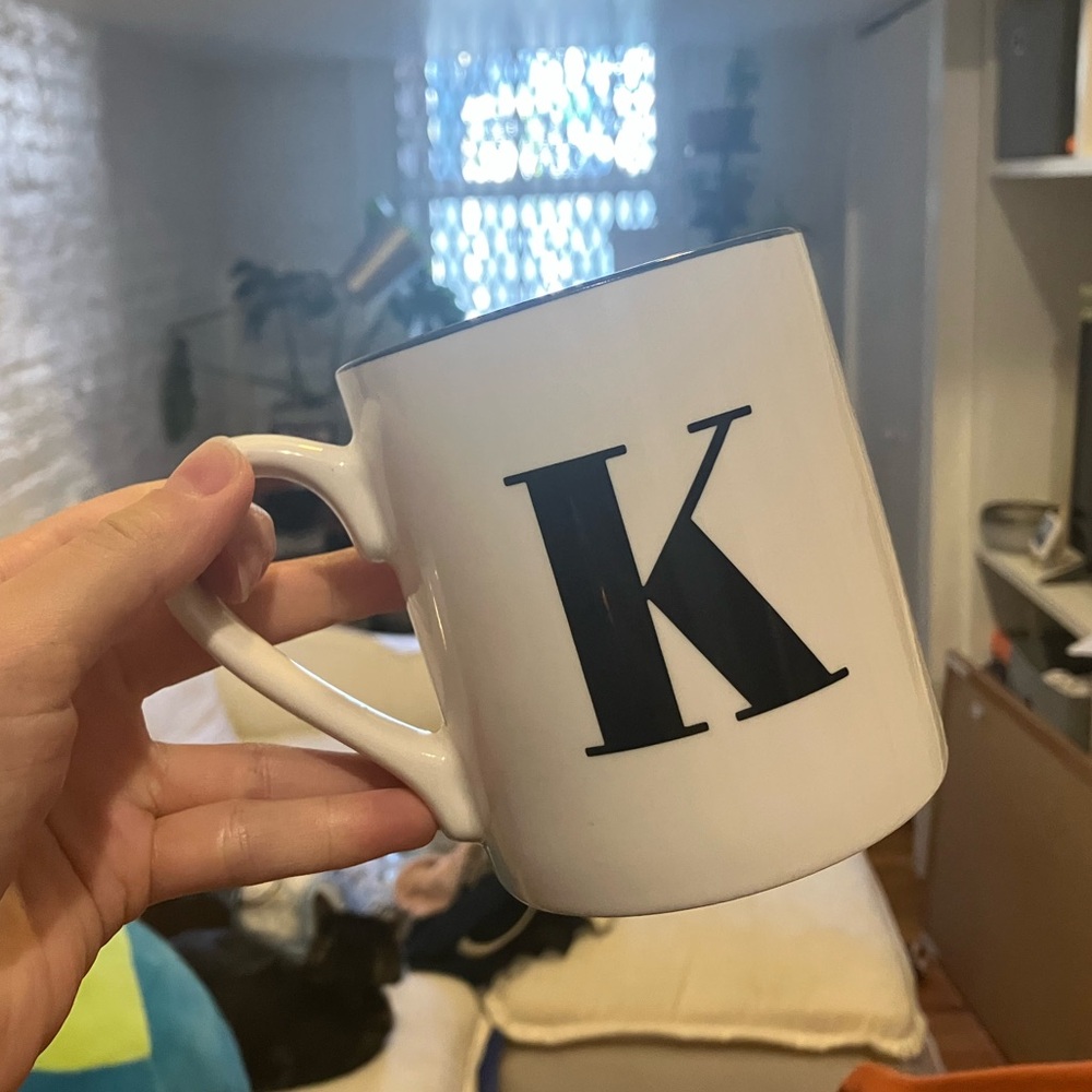 Threshold Target Black & White Mug K Initial Monochromatic
